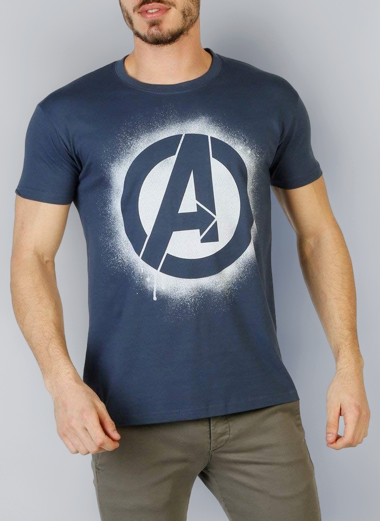Marvel Men's Stencil Logo T-Shirt