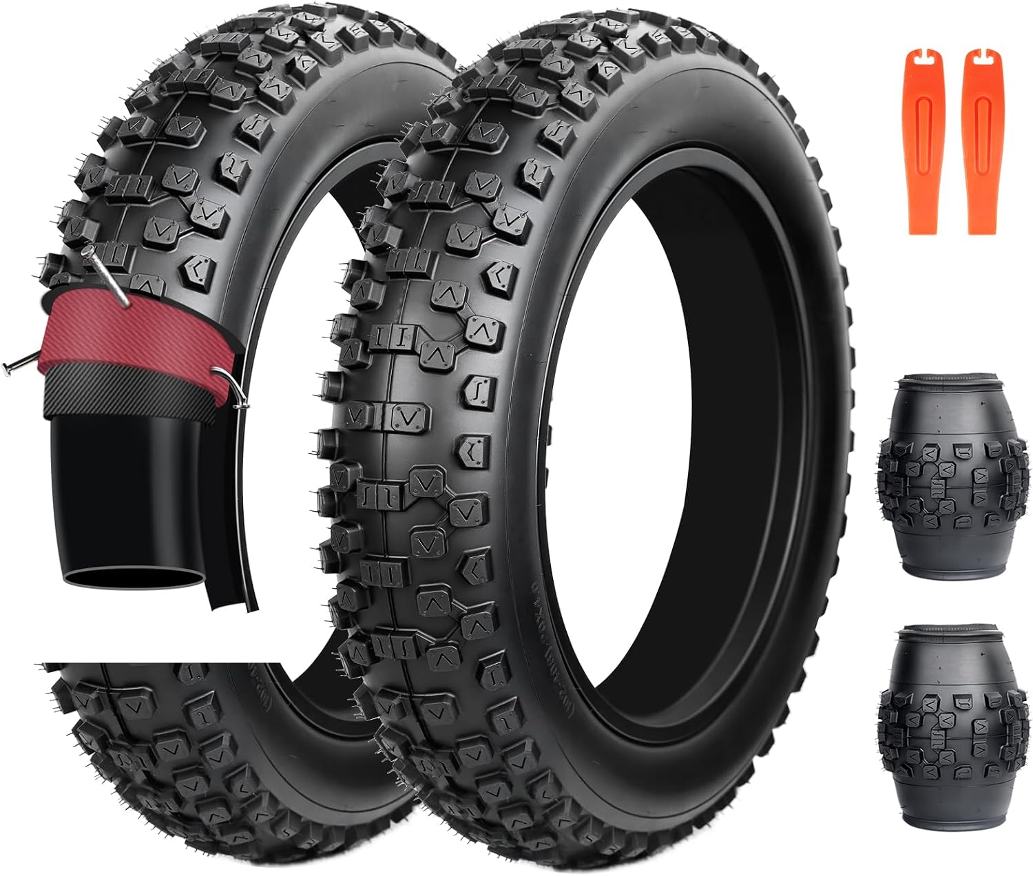 1/2 Pack Fat Tire for Ebike Mountain Bike Heavy Duty High-Performance Wear-Resistant Snow Bike Tire 20/26 x 4，3 Colors