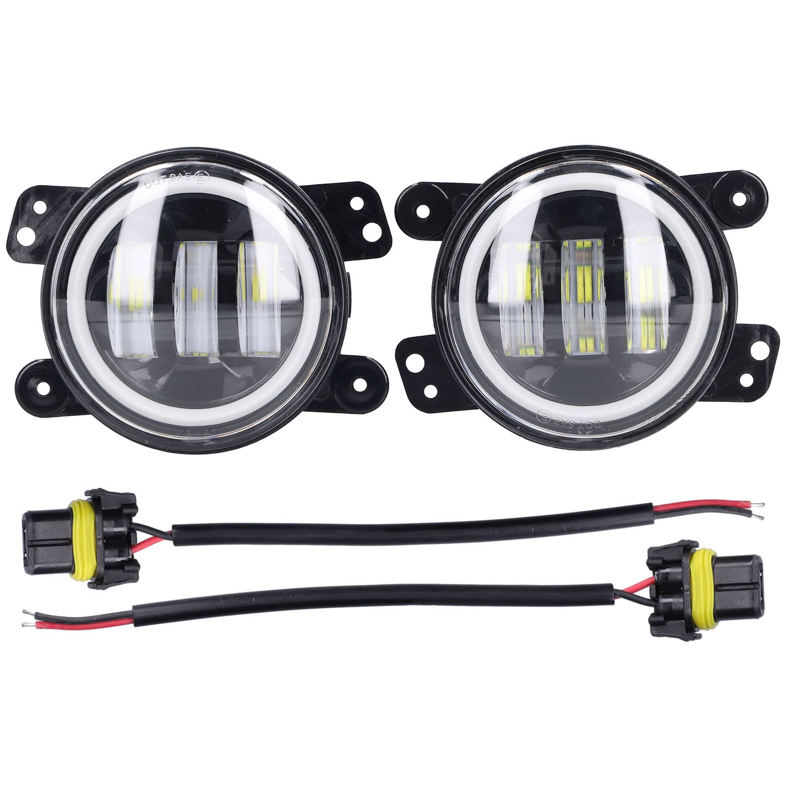 10‑30V Angel Eyes Light 30W 3000LM LED Fendinebbia anteriore per auto, camion, furgone, rimorchio universale Ricambi per automobili