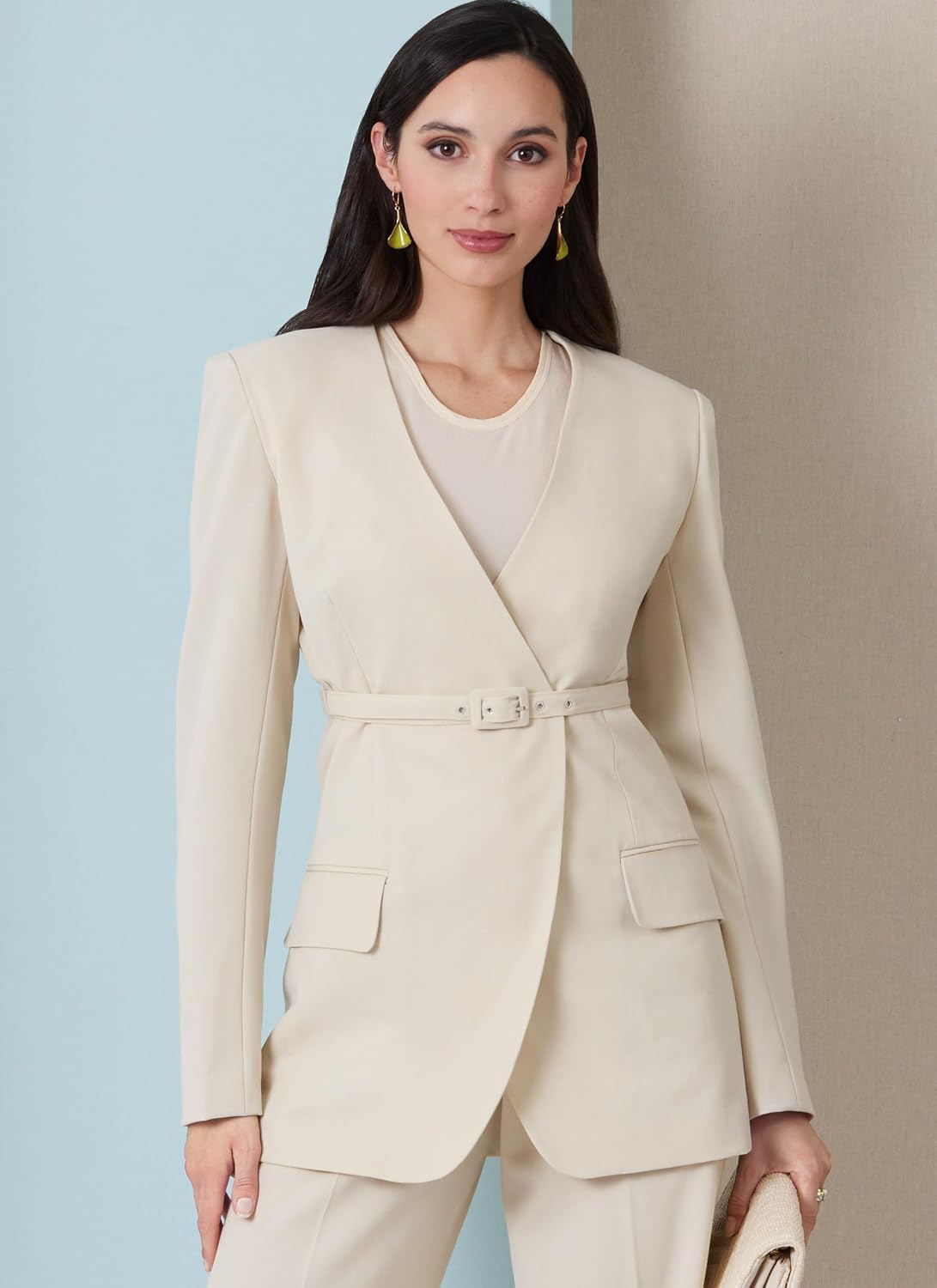Butterick B7081 Sewing Pattern for Misses' Jacket with Belt and Pants