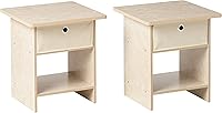 Vista 87 de Furinno- Colección Andrey- Mesa auxiliar, estación de carga con puerto USB y puerto tipo C c/compartimento de almacenamiento, 15.55 pulg ancho x