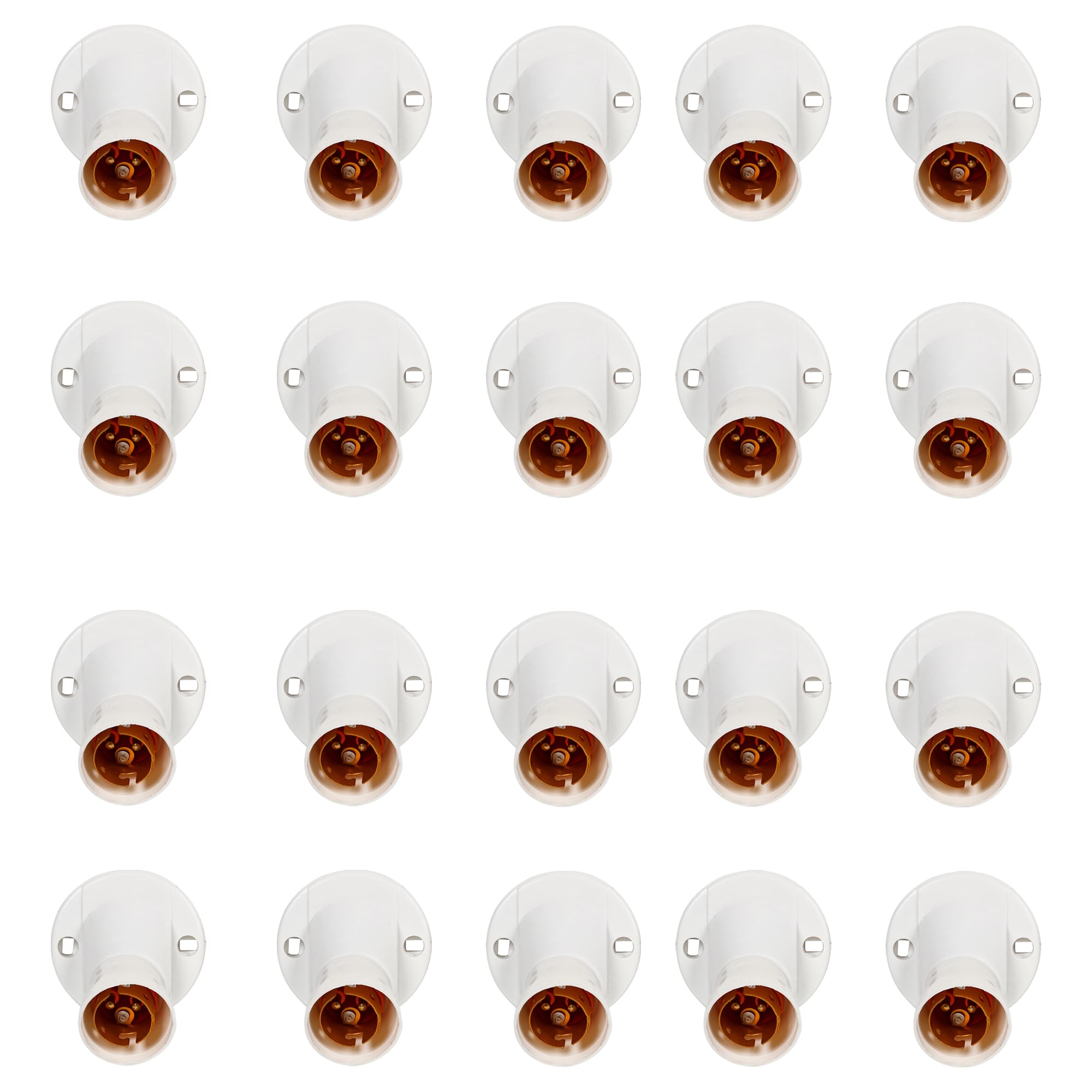 THE ELITE ELECTROTEK Wall Mounted Batten Bulb Holder, | Electric LED Bulb Holder for Home | White Wall Lamp Holder | Durable & Heat Resistant | 240V AC Standard Fitting (BATTEN ANGLE HOLDER, 20)