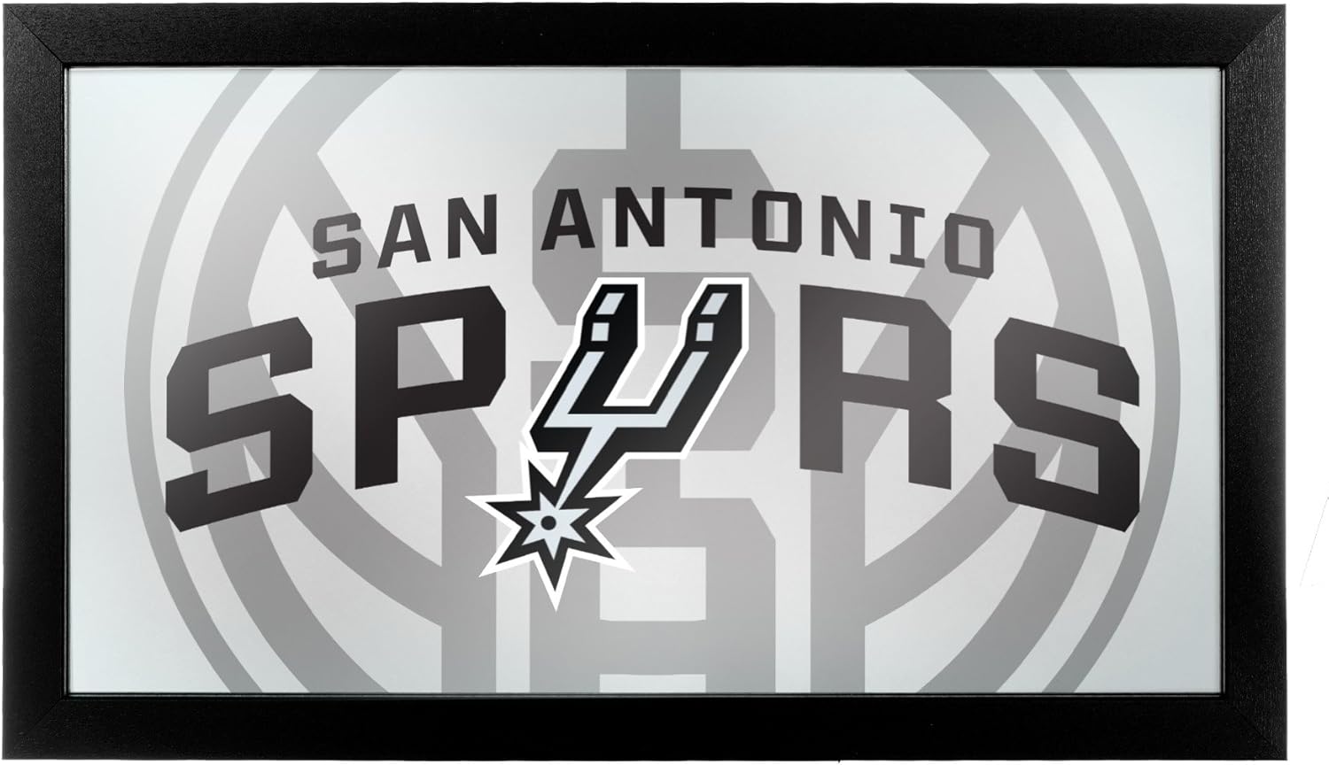 Trademark Gameroom NBA1500-SS2 NBA Framed Logo Mirror - Fade - San Antonio Spurs