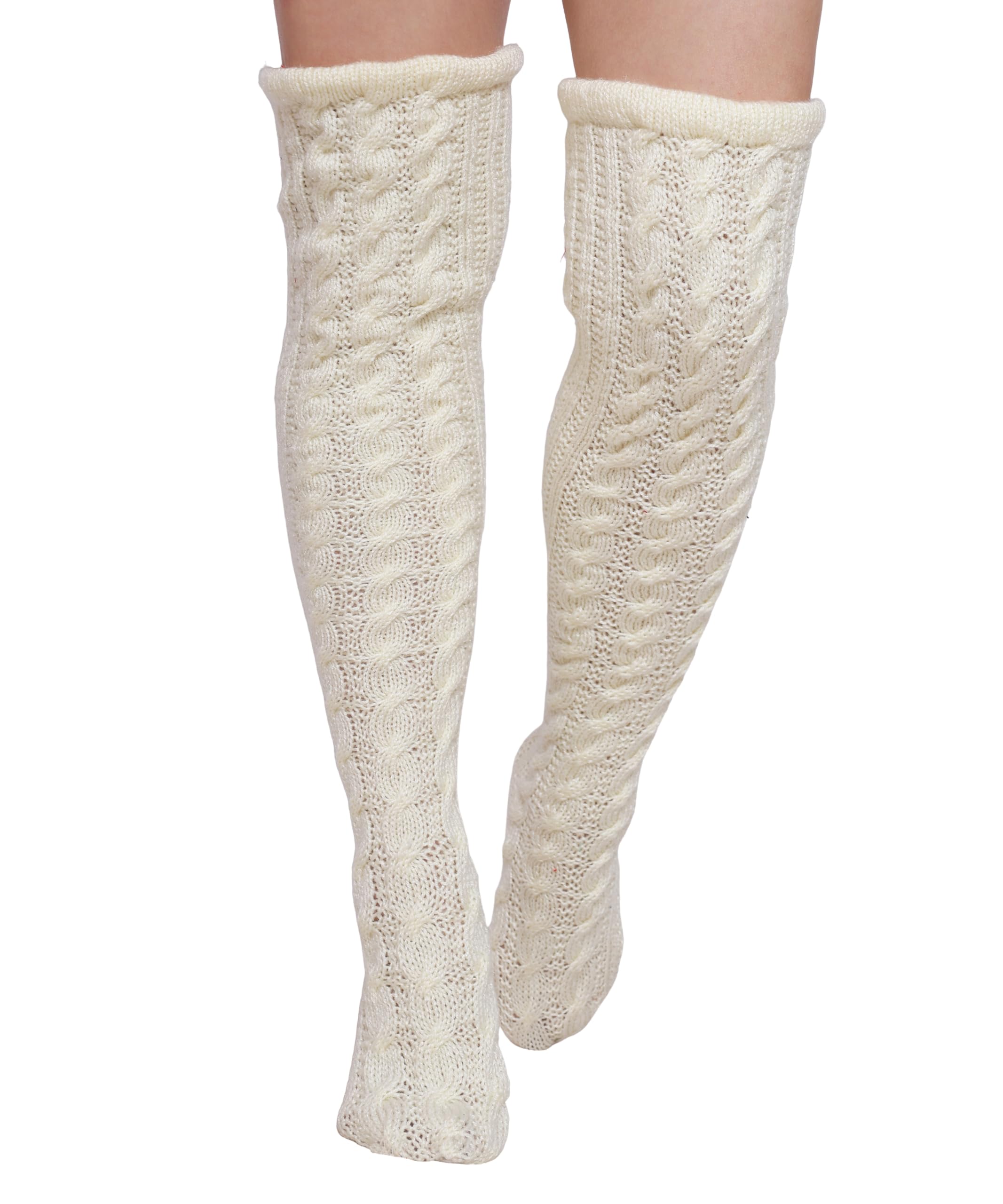 kc store KCSOCKS Handmade KC Women's Socks hand knitted Homemade woolen Knee High socks Natural pure wool warm winter LEG WARMER (KNEES TOO) Handmade cozy rustic housewarming #BEGINNING-picture-43