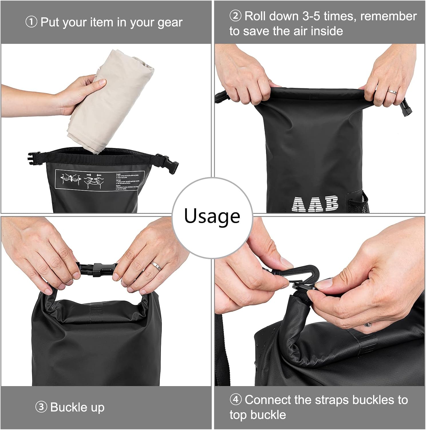 roll up waterproof bolsa
