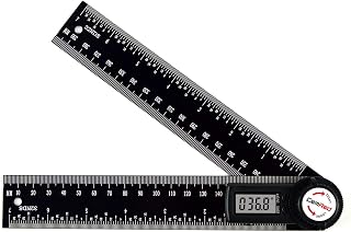 GemRed 82305 Aluminum Digital Angle Finder Protractor - 7 Inch 360° Accurate Gauge for Woodworking & Crown Molding