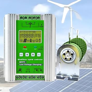 Wind Turbine Solar Hybrid Mppt Boost Regulator,Wind Solar Hybrid Charge Controller,Operating Ambient Temperature -20C50C,for Horizontal/Vertical Axis Winds Turbines 6000W