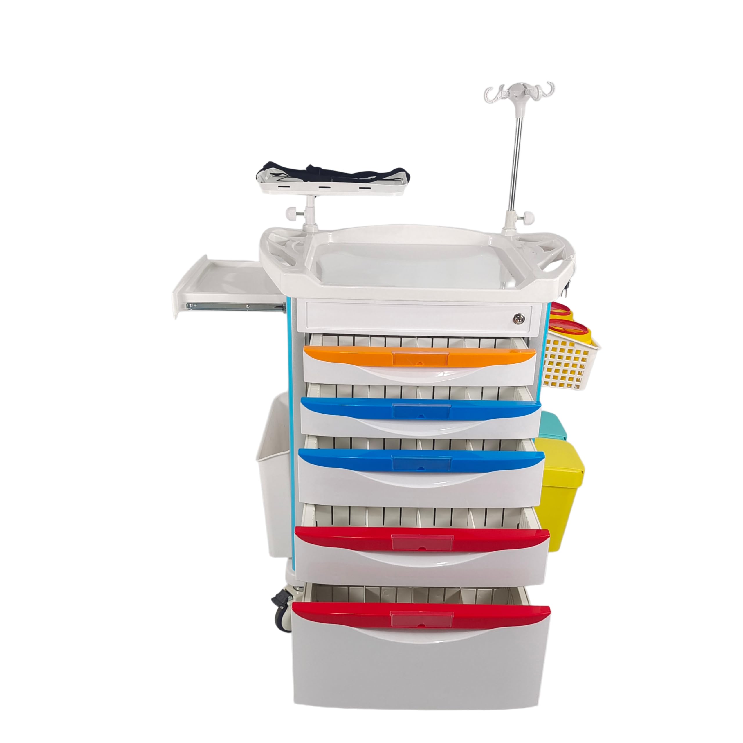 Notwagen mit 5 Schubladen Mobile Medical Notfall Trolley Crash Cart