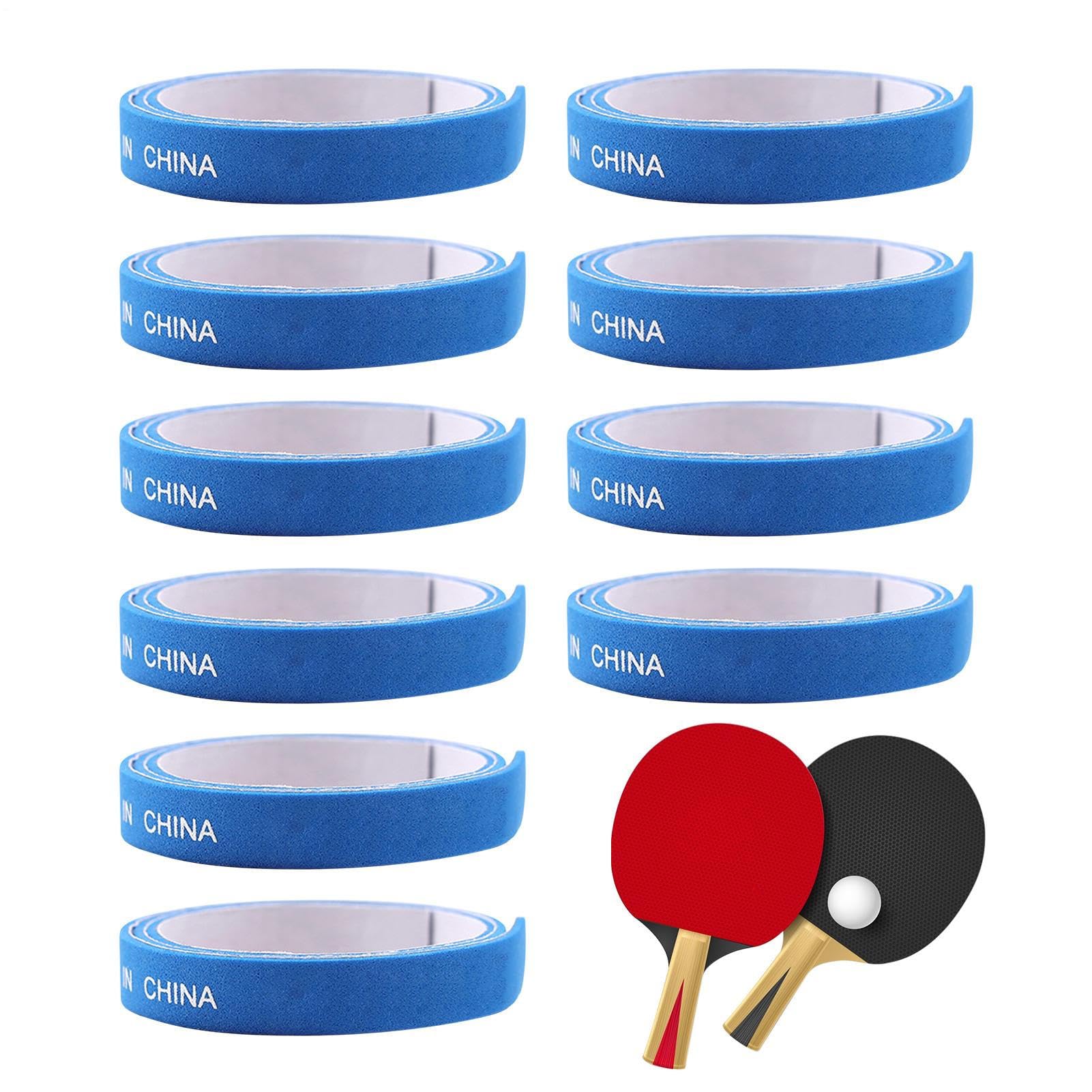 Cinta Protectora Lateral para Tenis de Mesa | Pack de 10 Cintas para Bordes de Paletas de Pong,Accesorios Deportivos para Entrenamiento, Competiciones y Uso en Gimnasio