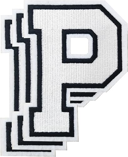 Miniatura 23 de Parches de letras para planchar de 3.1 pulgadas, parche de letras individuales bordadas para ropa, vestido, sombrero, jeans, accesorios