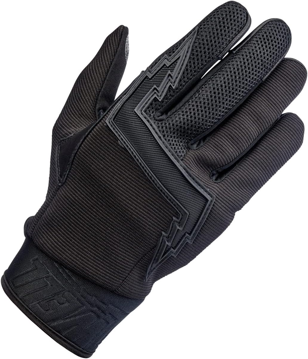 Biltwell | Baja | Motorcycle Gloves | CE Certified | Abrasion Resistance | Breathable Fabric | Leather Protection | Hard Knuckle Gaurds | Open Cuff