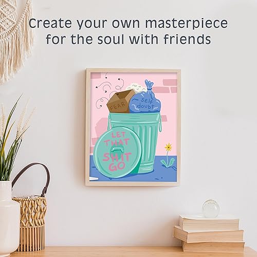 Miniatura 6 de Pink Picasso Kits de colección de cuidado personal de pintura por números para adultos y principiantes  Kits de pintura de lienzo únicos de 8 x 10
