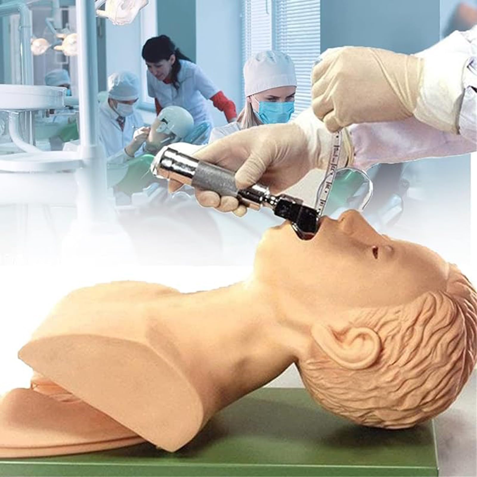 Intubación traqueal Manejo de la vía aérea Instructor Maniquí de intubación para capacitación y educación médica Educación en laboratorio de ciencias A