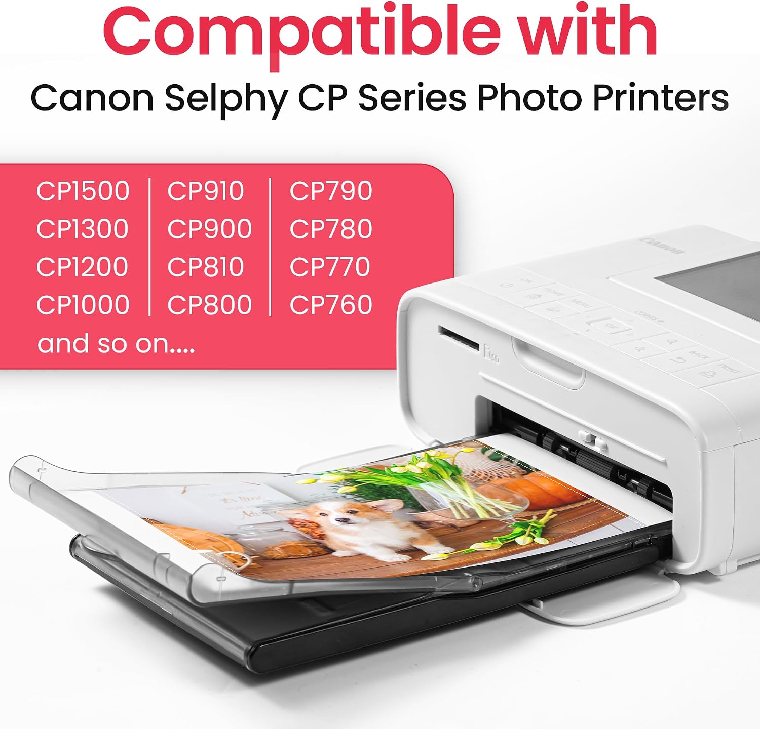 4x Compatible with Canon Selphy KP-108IN Photo Paper and Ink Set, 4x6 inches, 432 Sheets Paper and 12 Pack Color Ink Cassette, Compatible with CP1500 CP1300 CP1200 CP1000 CP910 Printer