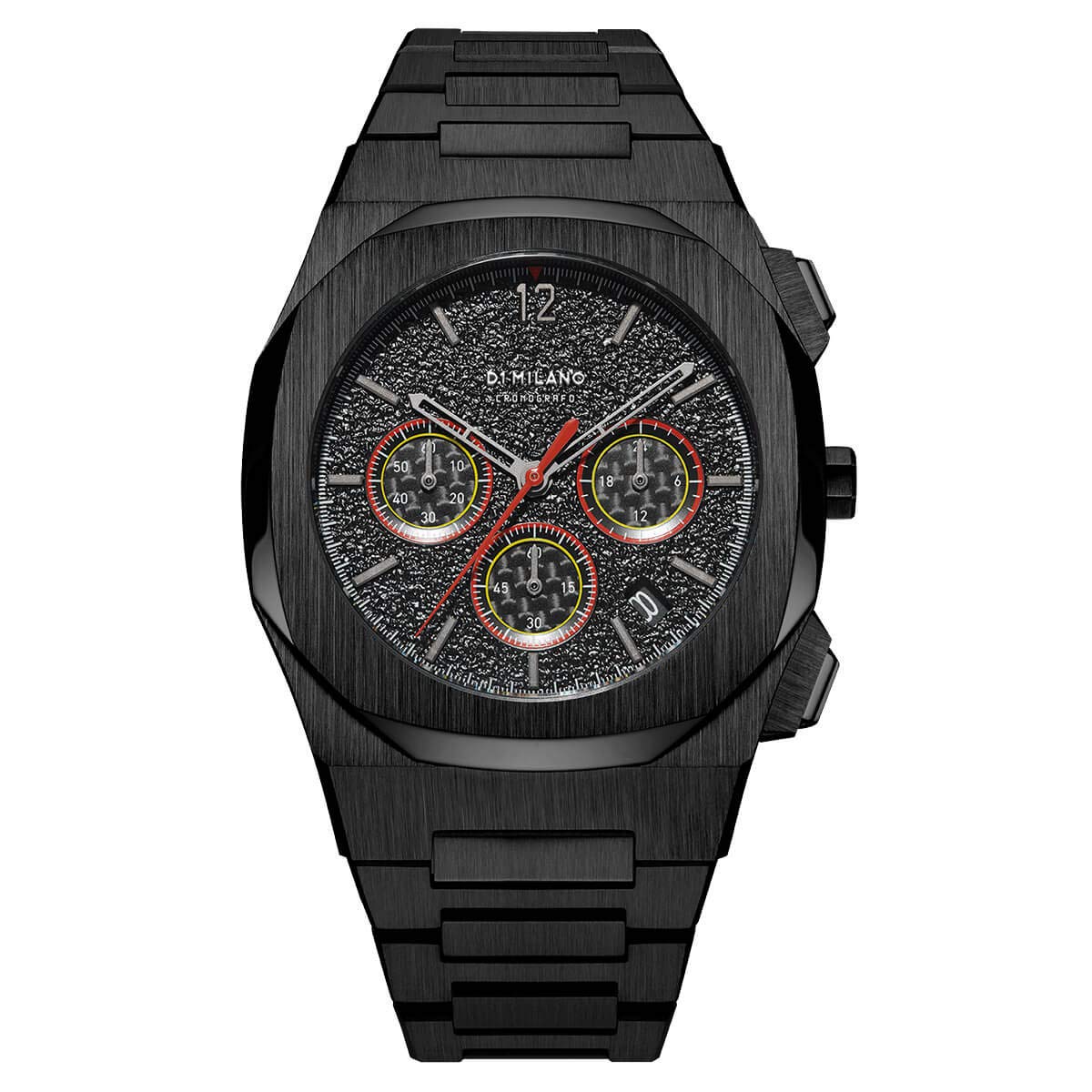 D1 MilanoChronograph Analog Black Dial Men's Watch-CHBJ06, Black, Bracelet