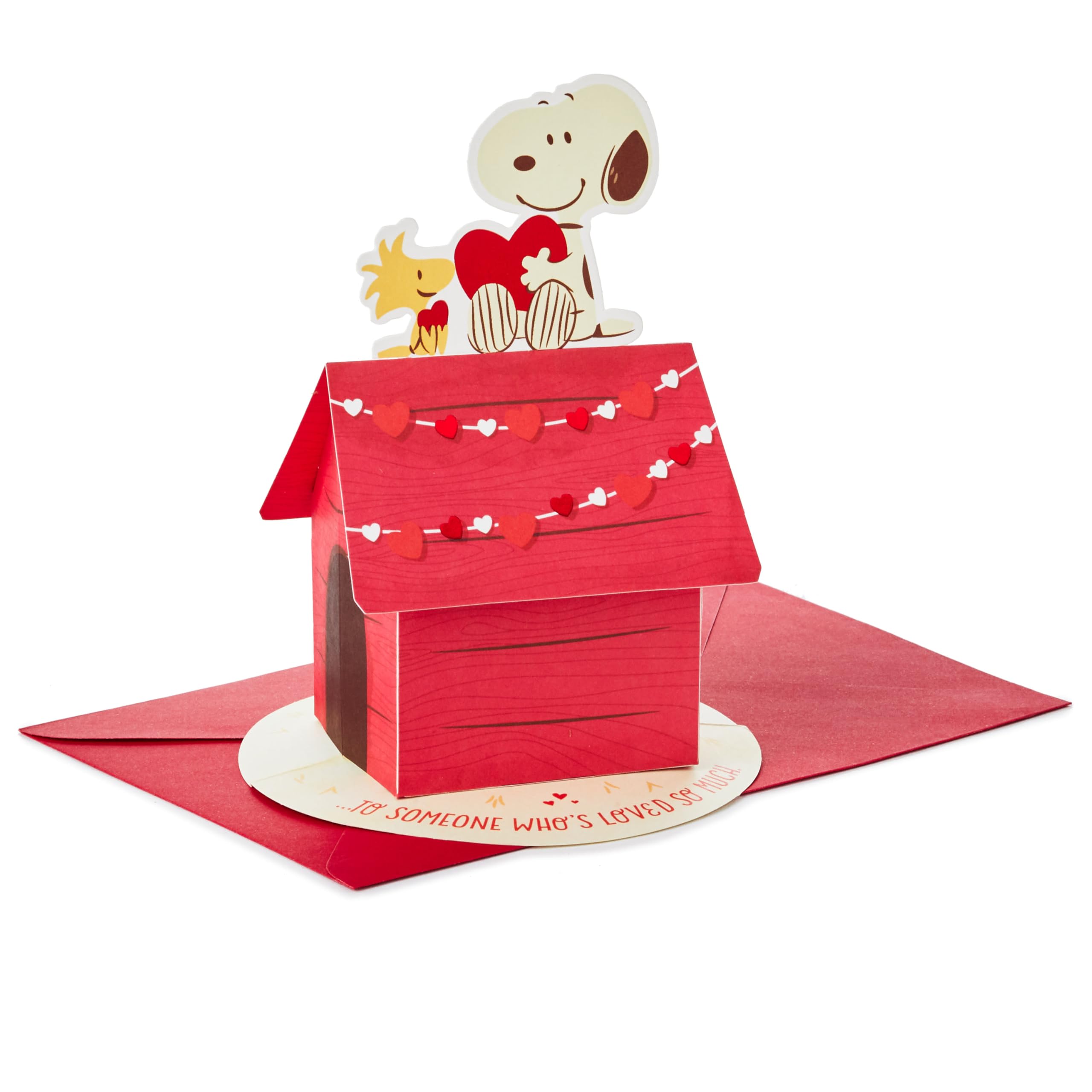 Hallmark Peanuts Valentines Day Pop Up Card (Snoopy and Woodstock) Paper Wonder 3D Card