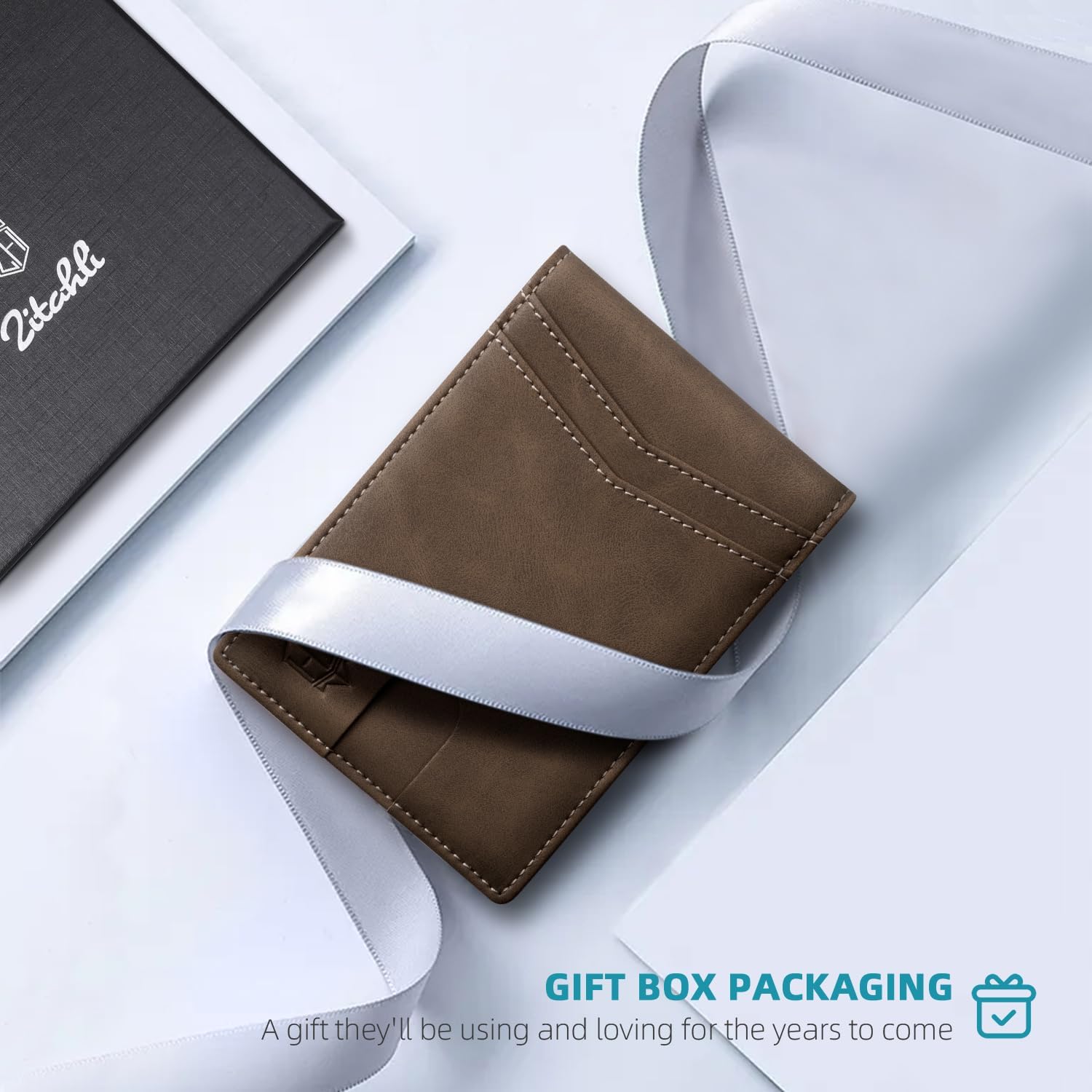 Zitahli Money Clip Wallets for Men,Slim Bifold Wallet 10-12 Cards, Mens Leather Wallet with ID Window,RFID Blocking Thin Minimalist Credit Card Holder,Gifts for Him