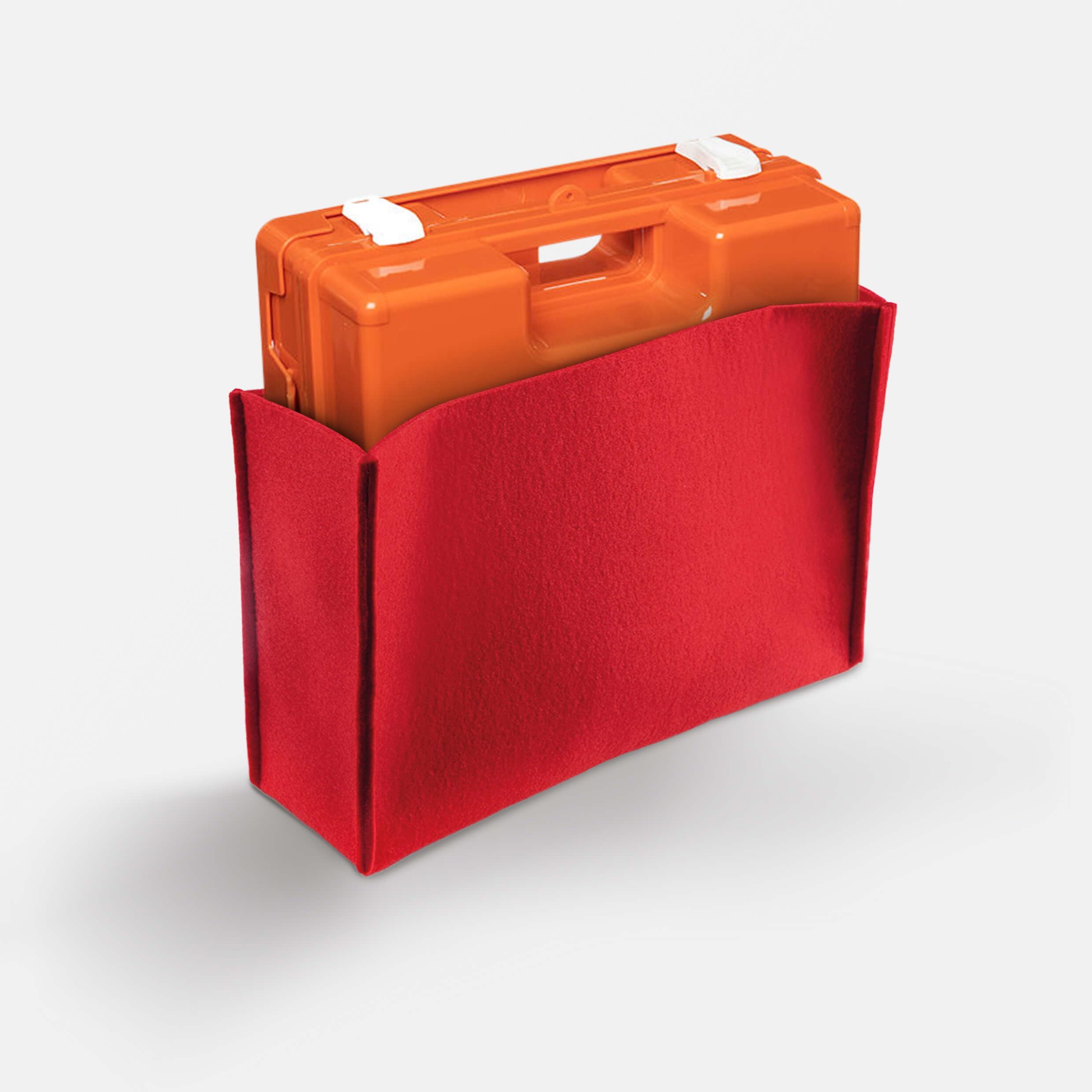Feuerlöscher Abdeckung Weiß mit Verbandskastenhalterung aus Stahl Fire & Care – Moderne Erste-Hilfe- & Brandschutzlösung