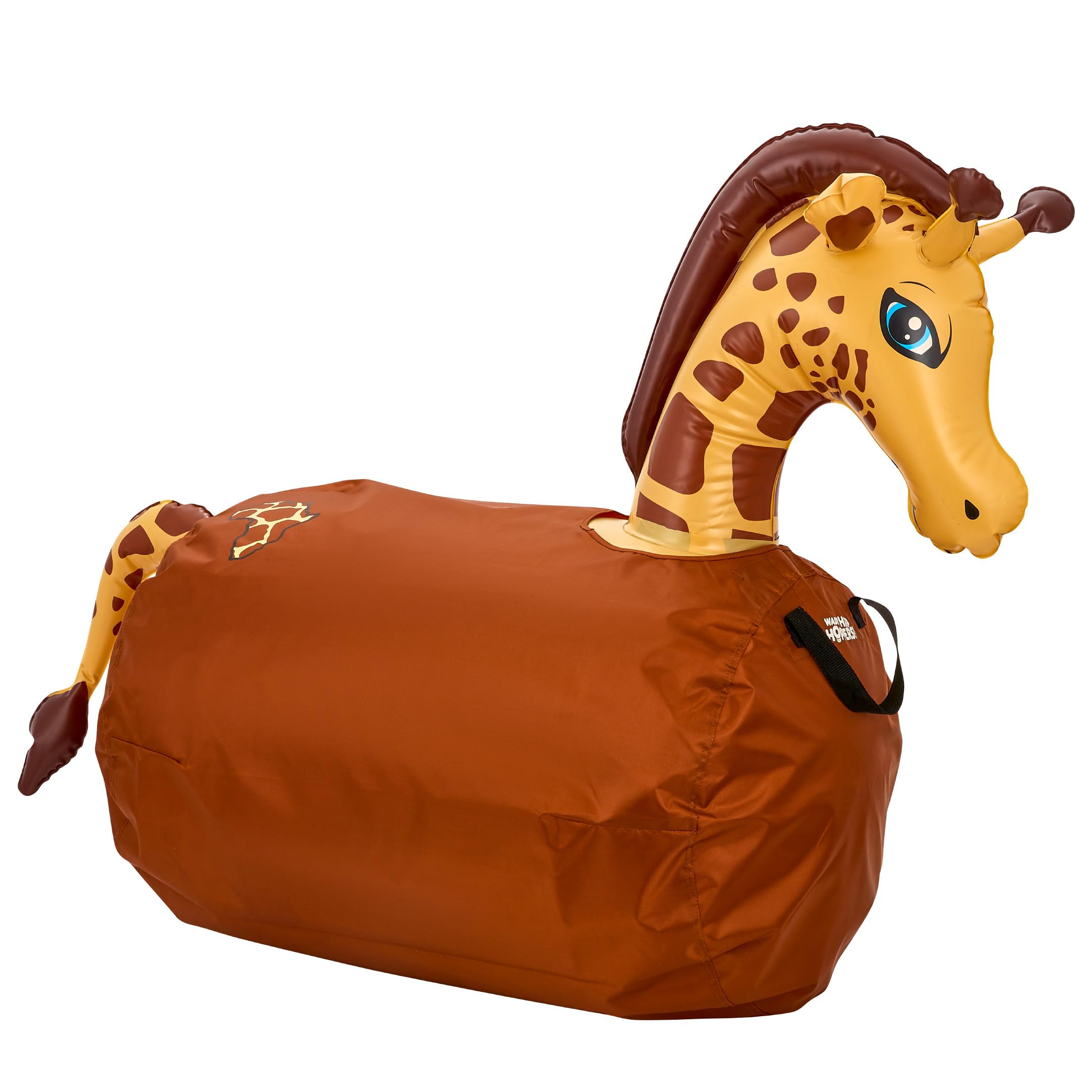 WADDLE Hip Hoppers Large Bouncy Hopper Inflatable Hopping Animal Bouncer, Supports Up to 250 Pounds, Ages 5 and Up (Yellow Giraffe)