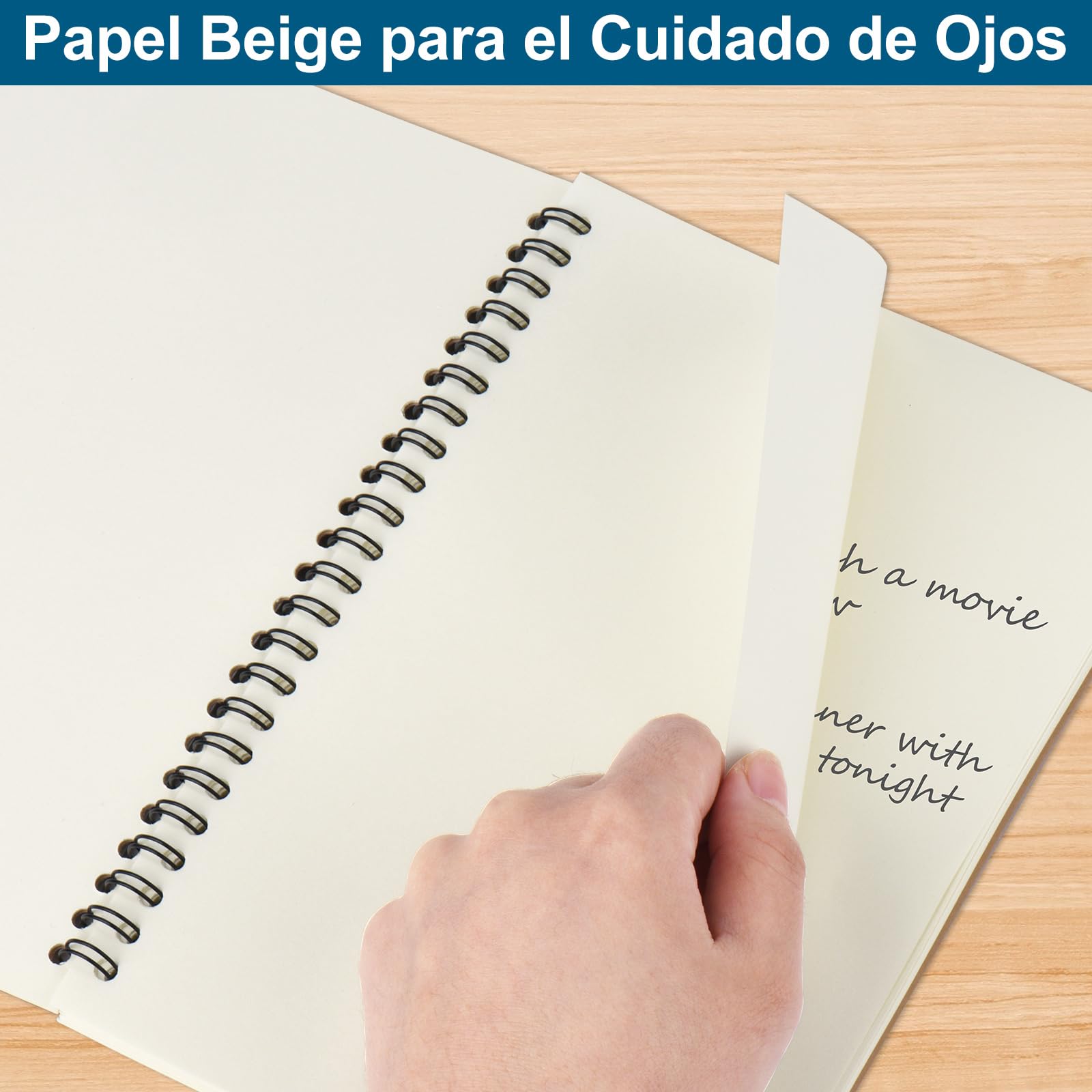 ZCZN cuaderno a5, Pack de 6 libreta a5 hojas blancas, cuaderno de notas Cubierta de Kraft, Bloc de Notas a5 Espiral 60 hojas/120 Páginas Diario de Viaje para Viajar Dibujo Escribir Listas de Tareas