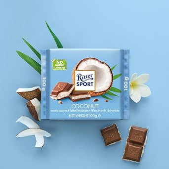 Ritter Sport Coconut 100g (Pack of 12) (packaging may vary)