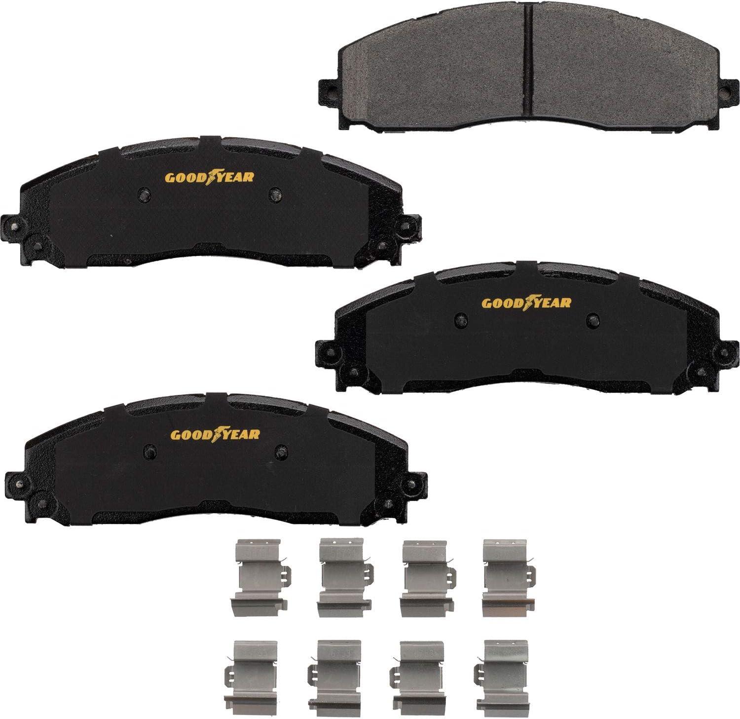 Goodyear Brakes GYD1691 | Truck & SUV Carbon-Ceramic Rear Brake Pads fits Ford F-250 Super Duty 21-14, F-350 Super Duty 21-14