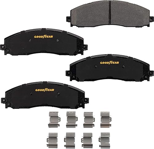 Goodyear Frenos GYD1746ES | Pastillas de freno traseras de carbono y cerámica para Ram ProMaster 1500 20-14, ProMaster 2500 20-14, ProMaster 3500