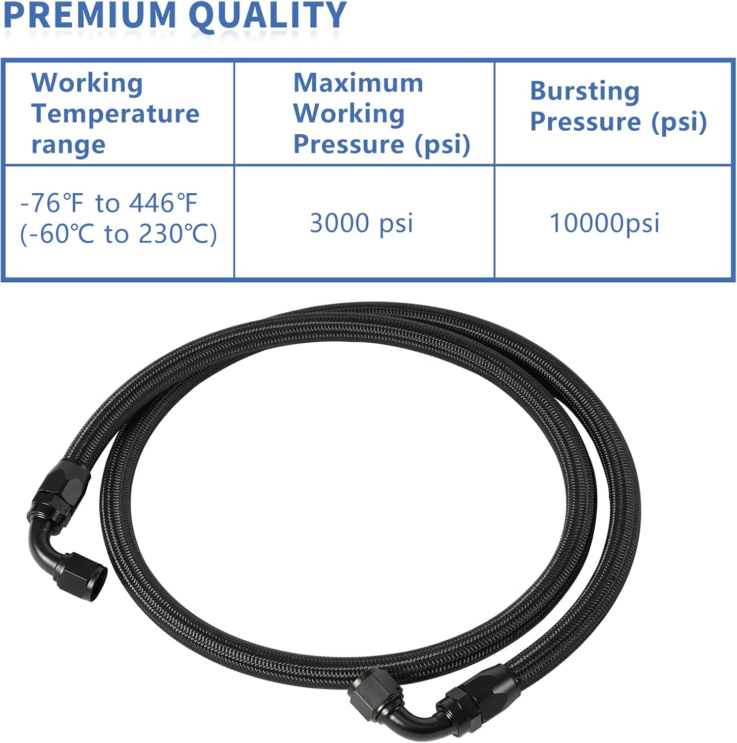 10AN Upgraded Nylon and Stainless Steel Braided Transmission Cooler Hose Line Fitting Kit Compatible with Chevrolet/Chevry/GMC 6.6L Duramax (LLY/LBZ/LMM) 2001-2005 Anodized