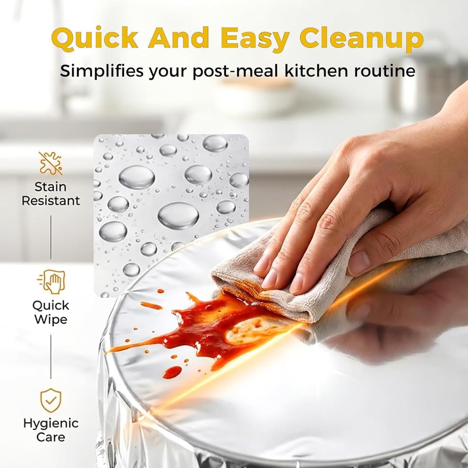 30 Pcs Reusable Aluminum Foil Food Covers, for Bowls, Plates