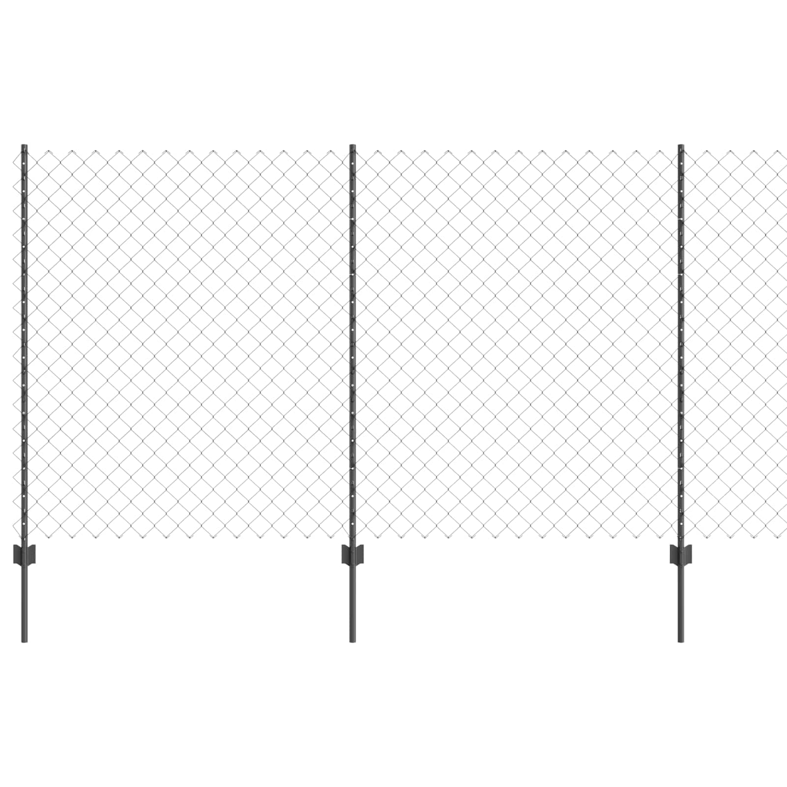 Grey Steel PVC Garden Fence 1.4m x 25m Outdoor Privacy Screen Panels with Posts for Yard Terrace Boundary Security Set