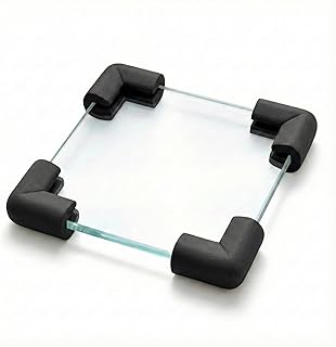 4 pcs Baby Furniture Corner Safety Bumper Security Table Desk Corner Edge U Type Protector Guard Cushion Softener (Black)