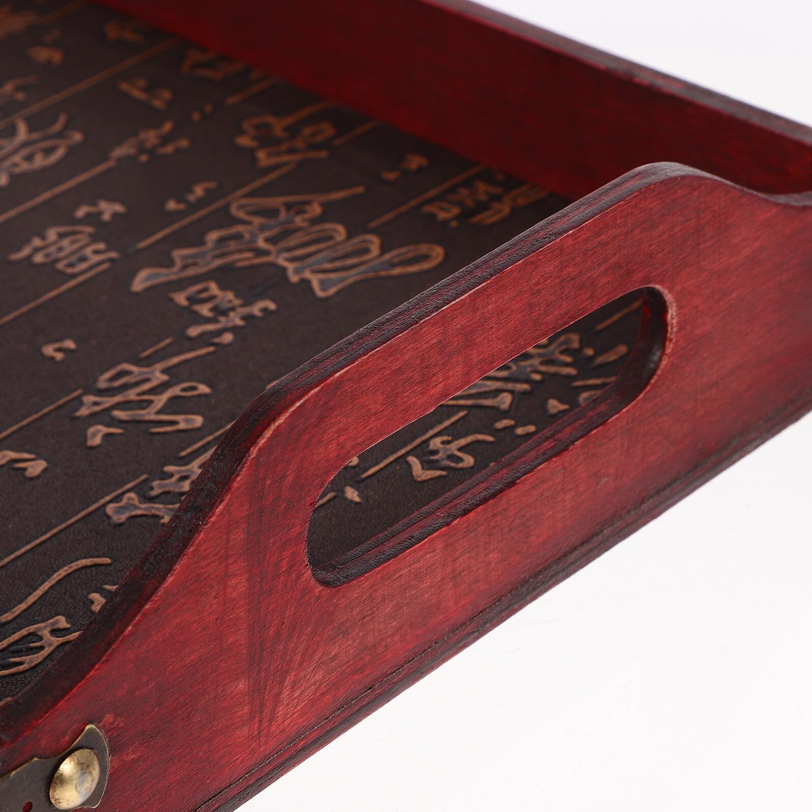 Bandeja de Madera para Fruta y Té Cuadrada, Tamaño Pequeño, Material Madera Natural, Diseño Estilo Chino, Adecuado para Servir en Hogar y Catering, Bandeja Decorativa Multiusos