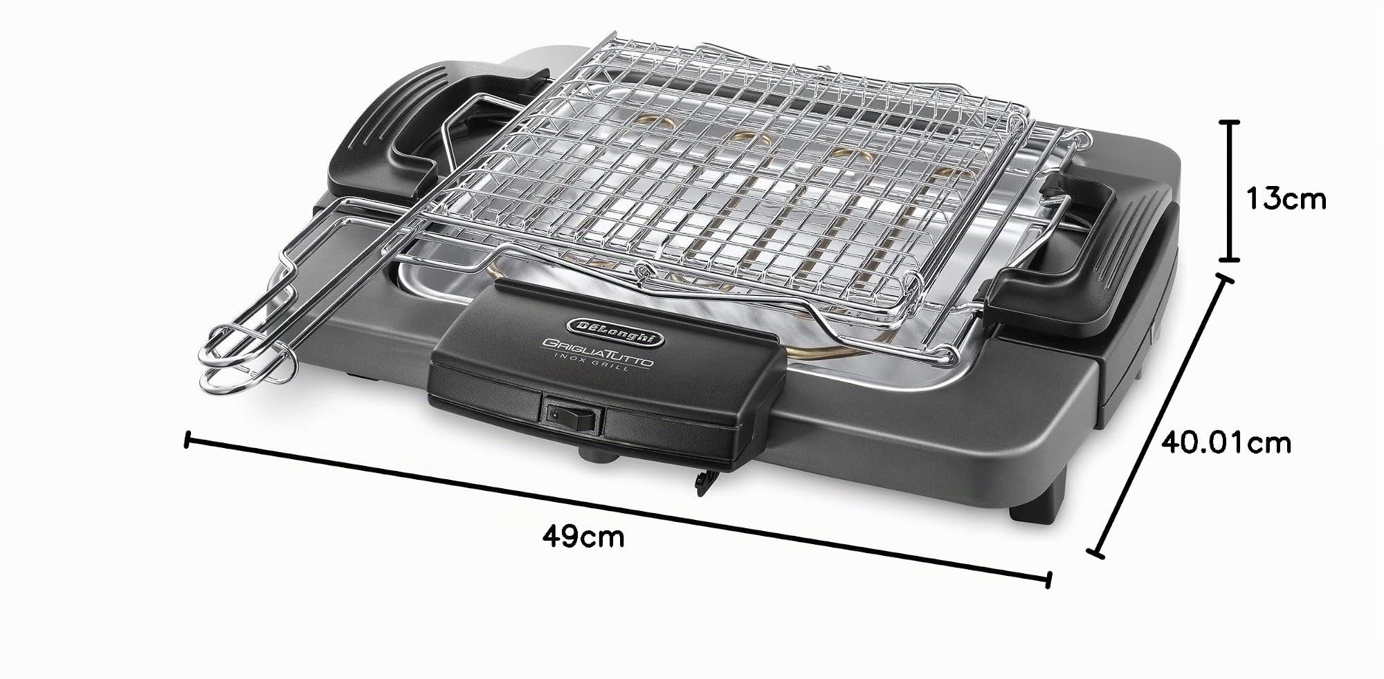 Delonghi BQ60.X Barbecue électrique de table 4,3 kg, Noir/Gris