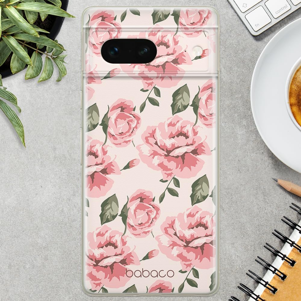 BABACO ERT Group Mobile Phone case for Google Pixel 7 Original and Officially Licensed Pattern Flowers 013 optimally adapted to The Shape of The Mobile Phone, case Made of TPU