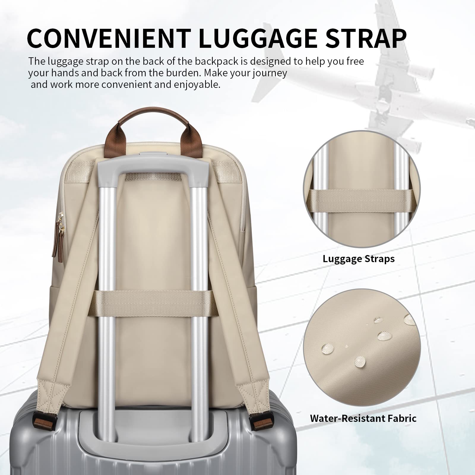 GOLF SUPAGS Zaino per Laptop per Donna Zaino Casual da Lavoro Viaggio per Insegnante Dottore Infermiera Borsa per Laptop