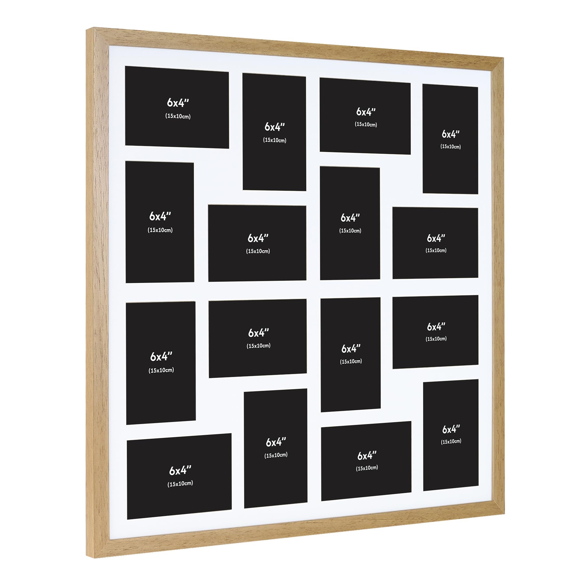 8/9/10/12/16/20 Photos Large Multi Picture Frame Collage Aperture Decor Memories-16 Aperture-Light Oak โ image 1