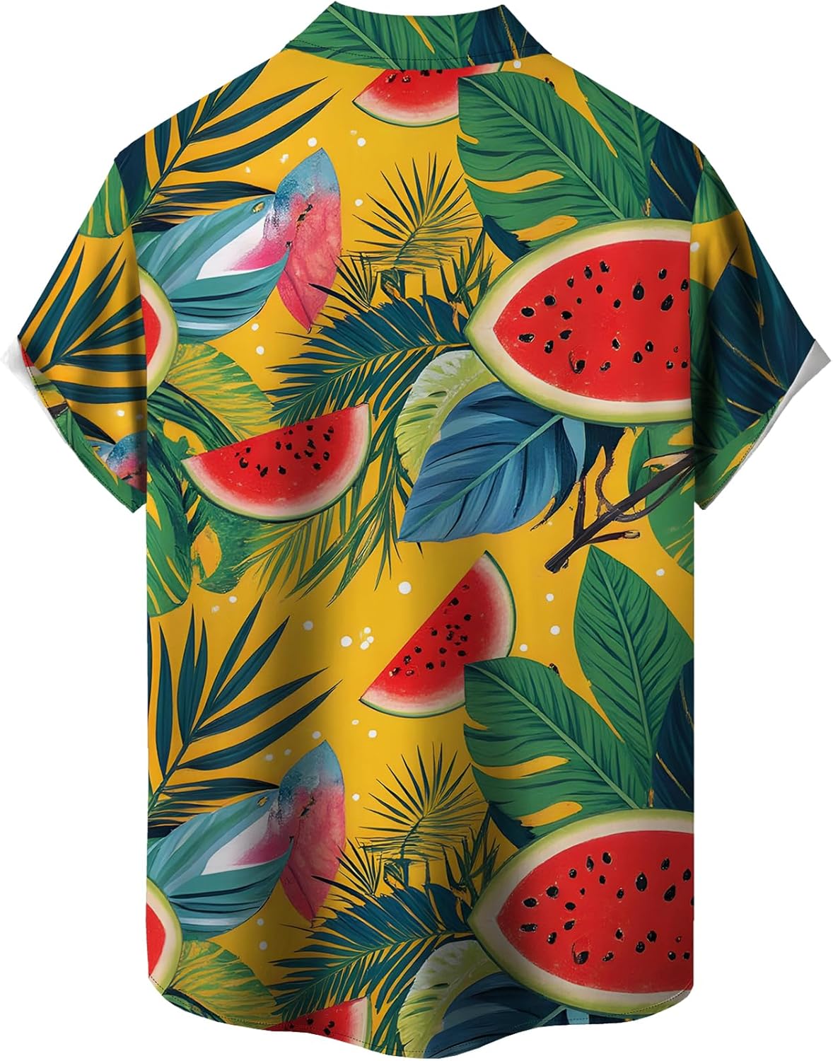 Men's Short Sleeve Button Down Casual Hawaiian Shirts Summer Beach Holiday Printed Regular Fit Top Tropical Shirts - Image 3