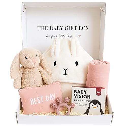Caja de regalo prémium para bebé, juego de regalo para bebé recién nacido con artículos esenciales para bebés, regalo de baby shower para niños y