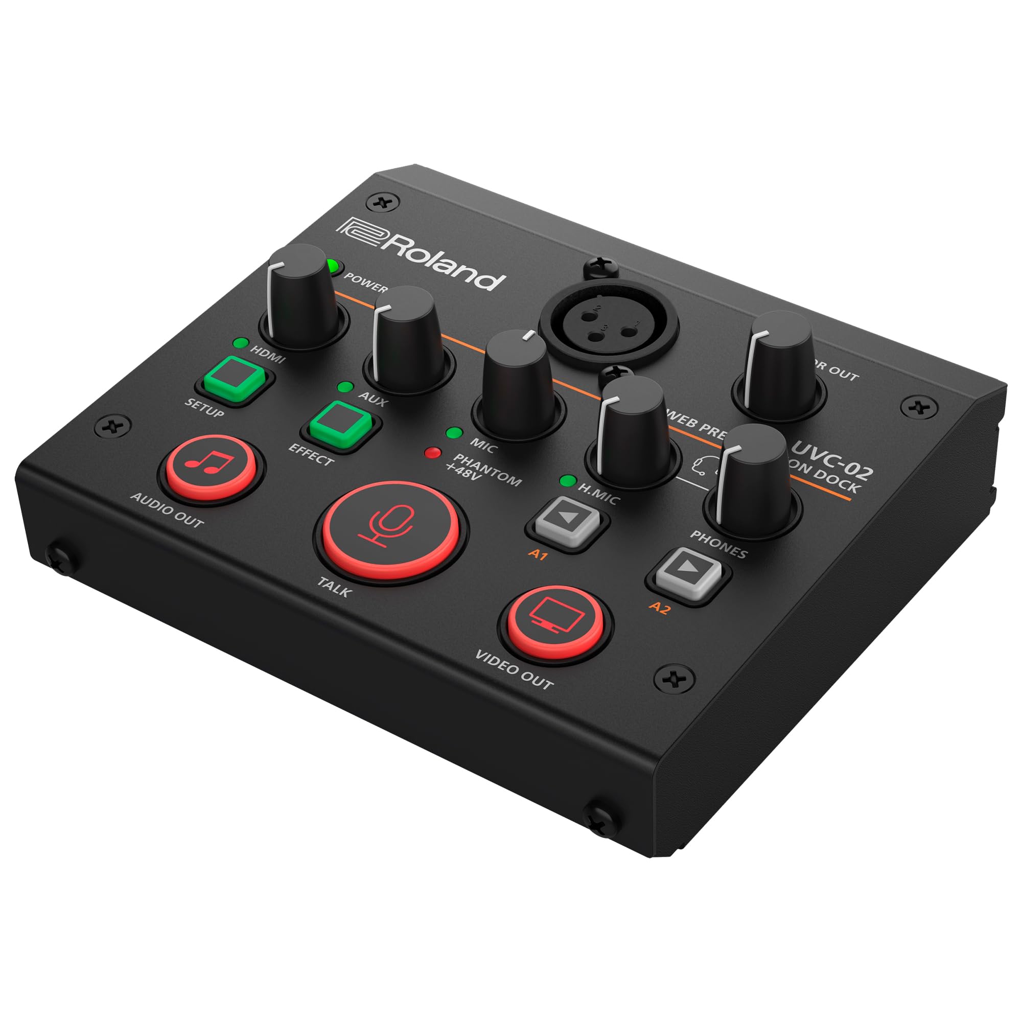 Roland UVC-02 Web Presentation Dock, HDMI/XLR/3.5mm Inputs, USB Output