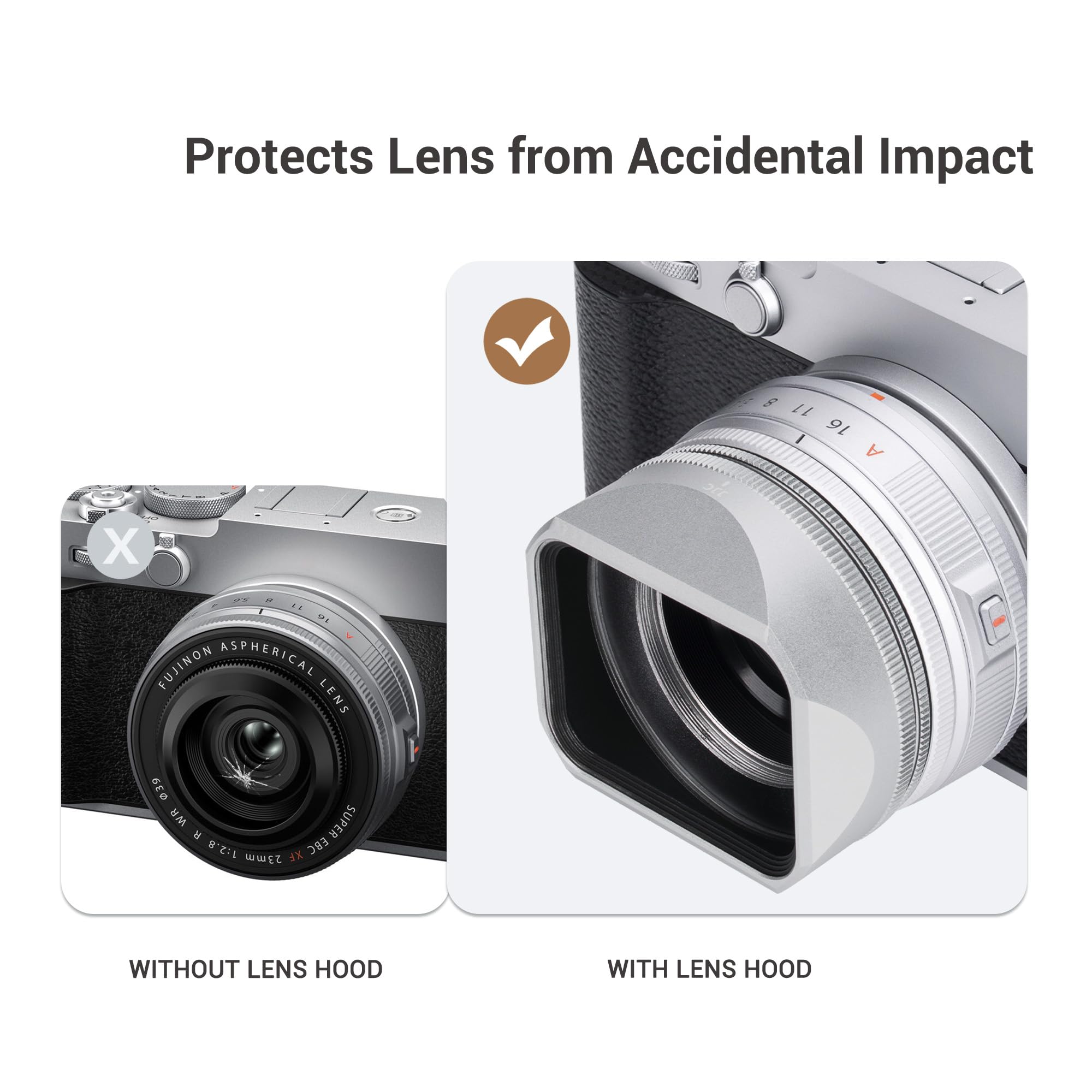 Amazon.com : JJC Metal Lens Hood for Fujifilm XF 23mm f2.8 R WR
