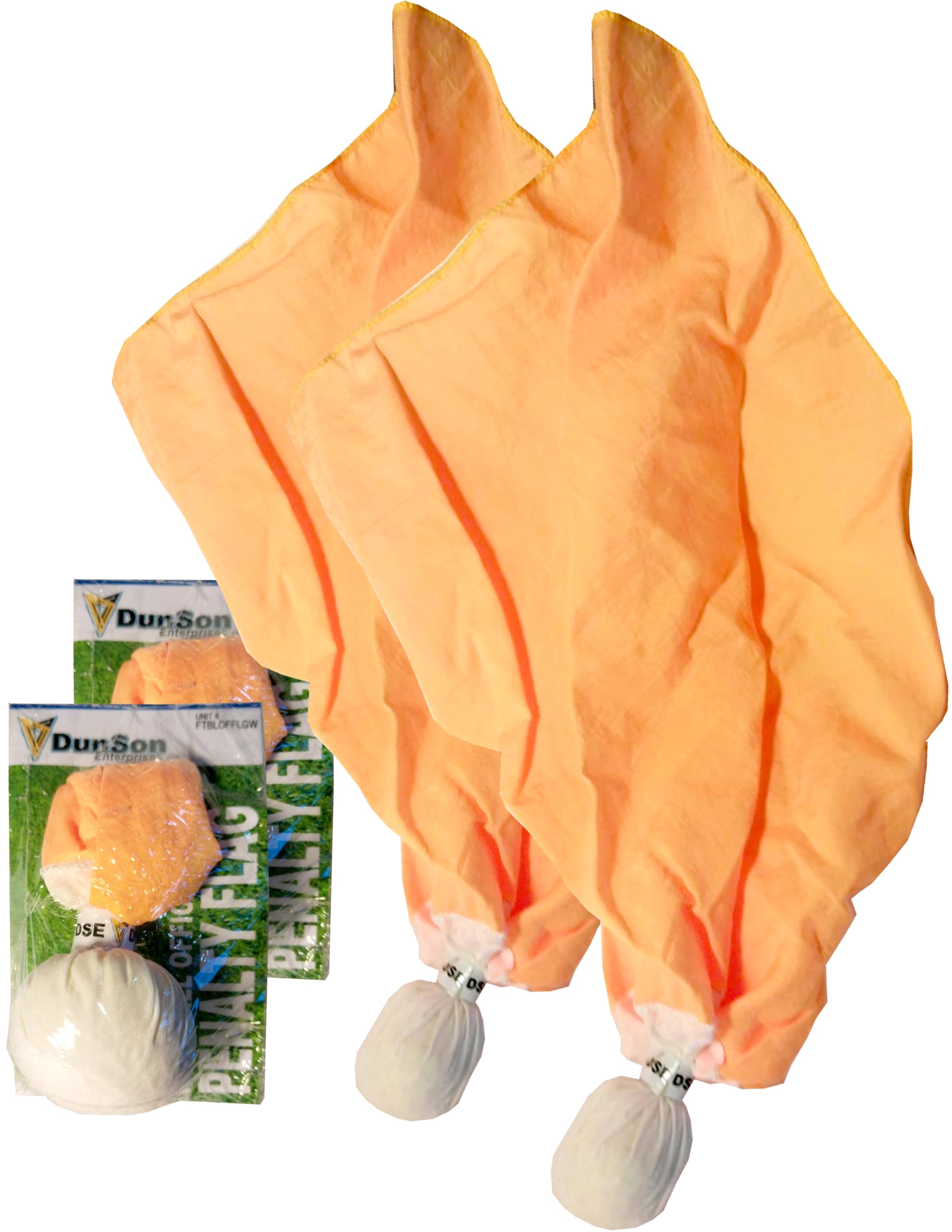 DSE Football Official's Referee Penalty Flag with Yellow Flag and White End in a 2 Pack