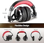 OneOdio Pro-10 Over Ear Wired Headphones for School Studio Monitor & Mixing DJ Stereo Headsets with 50mm Neodymium Drivers, 3.5mm/6.35mm Jack for AMP Computer Recording Phone Piano Guitar Laptop