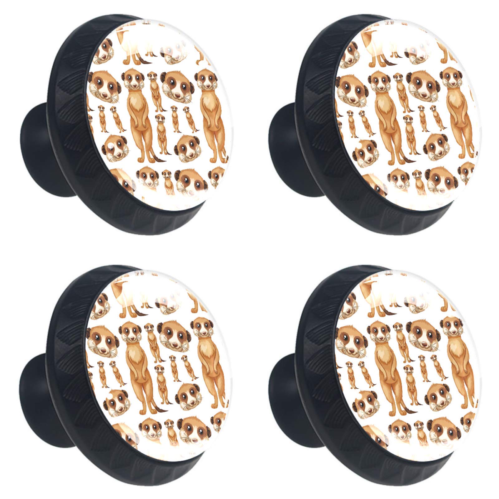 Boutons de tiroir suricates en cristal 30 mm anti-rayures pour vos placards