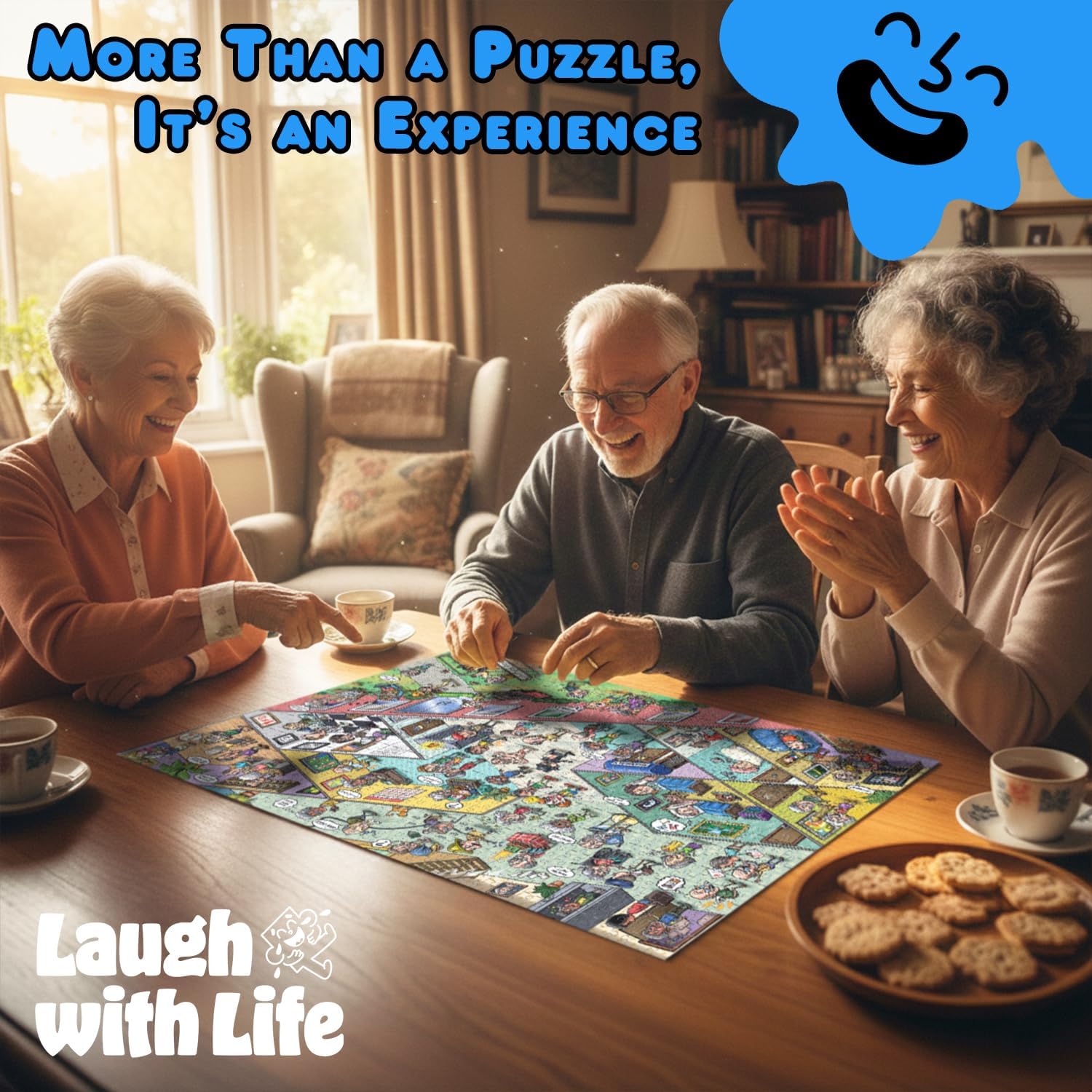 1000-Piece Over the Hill Joke Puzzle – Funny Getting Older Gag Gift | Milestone Birthday Humor Jigsaw for Adults