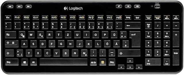 Logitech K360 Kompaktowa klawiatura bezprzewodowa, QWERTZ układ niemiecki - Czarny
