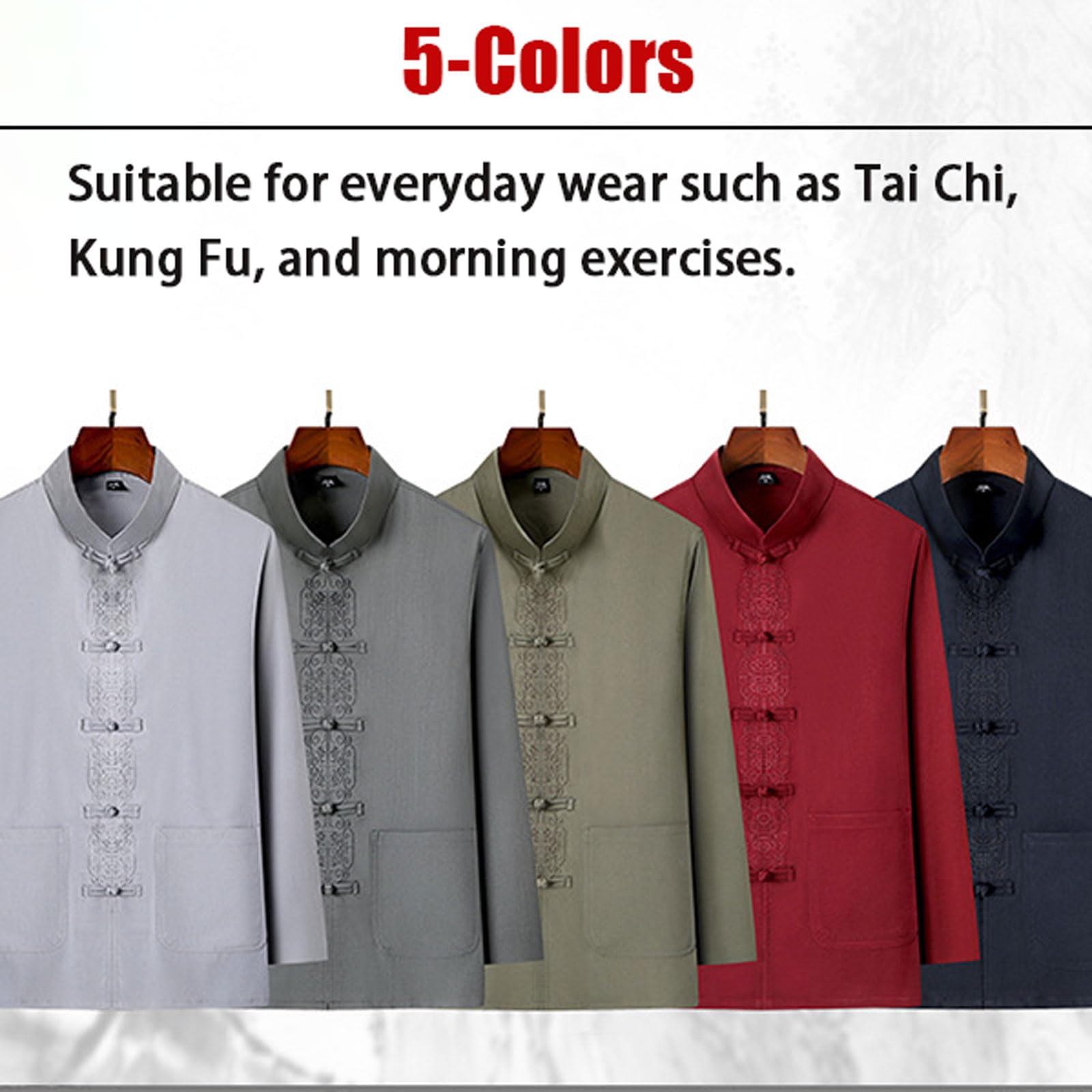Marciales Kung Fu Camisetas Tang,Traje Tang Uniformes De Kung Fu,Uniforme de Tai Chi,Uniformes tradicionales chinos para Tai Chi y Wing Chun,CóModo Y Transpirable,para Tai-Chi,Kung Fu Ocio