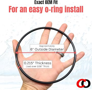 Captain O-Ring Replacement WS02X23544 O-Ring for GE GXWH60T Whole House Water Filter (3 Pack)