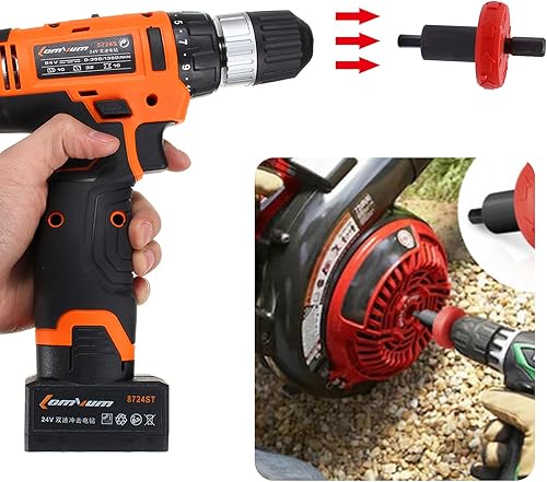 Miniatura 7 de VIKKSAER Adaptador de broca de arranque de motor eléctrico, 2 piezas, repuesto para recortadoras de herramientas eléctricas de mano Troy-Bilt II,