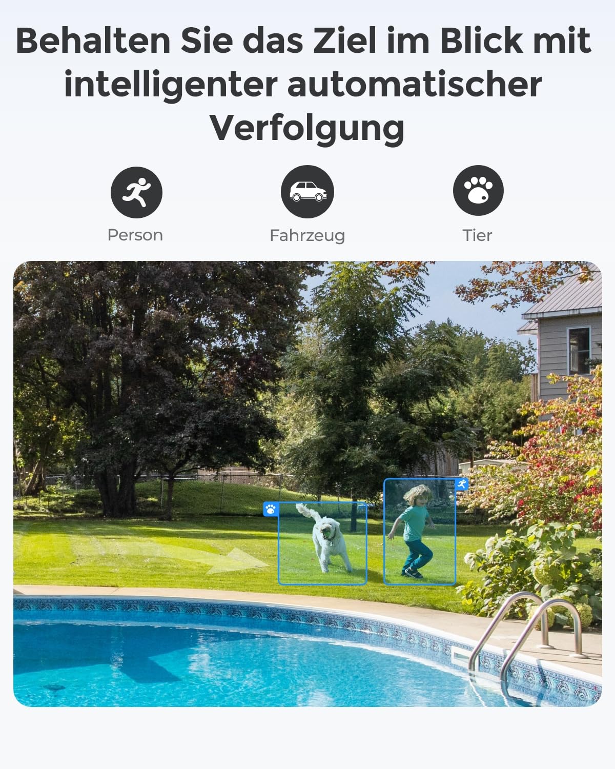 Reolink 4K Wi-Fi 6 Überwachungskamera Set Aussen mit 2TB HDD, Erweitbar auf 16TB, Pan &Tilt & Auto-Tracking, 360° Blick, Anti-Diebstahl-Verschlüsselung, KI-Erkennung, Home Hub Pro+4× E1 Outdoor S