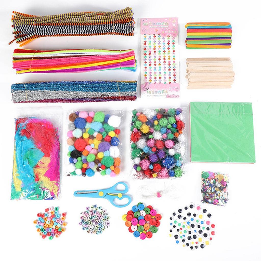 1500 Pezzi Materiale Fai Da Creativo Bambini Set Manualità Artistica Accessori Lavoretti Educativi Artigianali Regalo Adatto a Casa Scuola Atti,